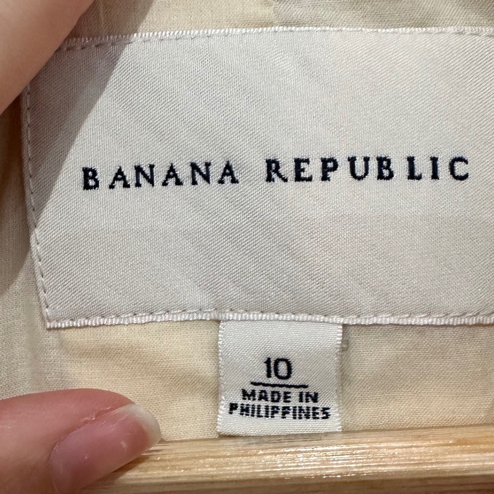 Banana Republic Beige Textured Women's Pantsuit - Picture 13 of 16